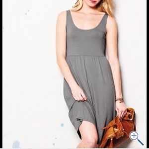 NWOT Garnet Hill green cotton favorite knot tank dress S gray grey silver